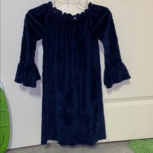 Lolly wolly 3/4 sleeve monkey jacquard navy dress